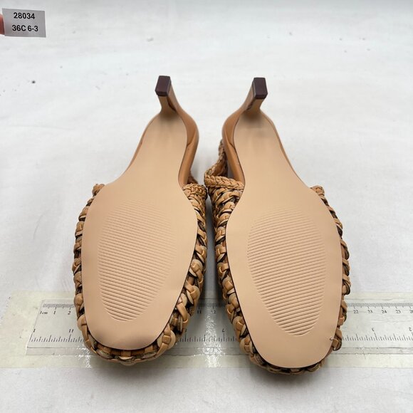 Elegant Tan Woven Sandals - Picture 7 of 8